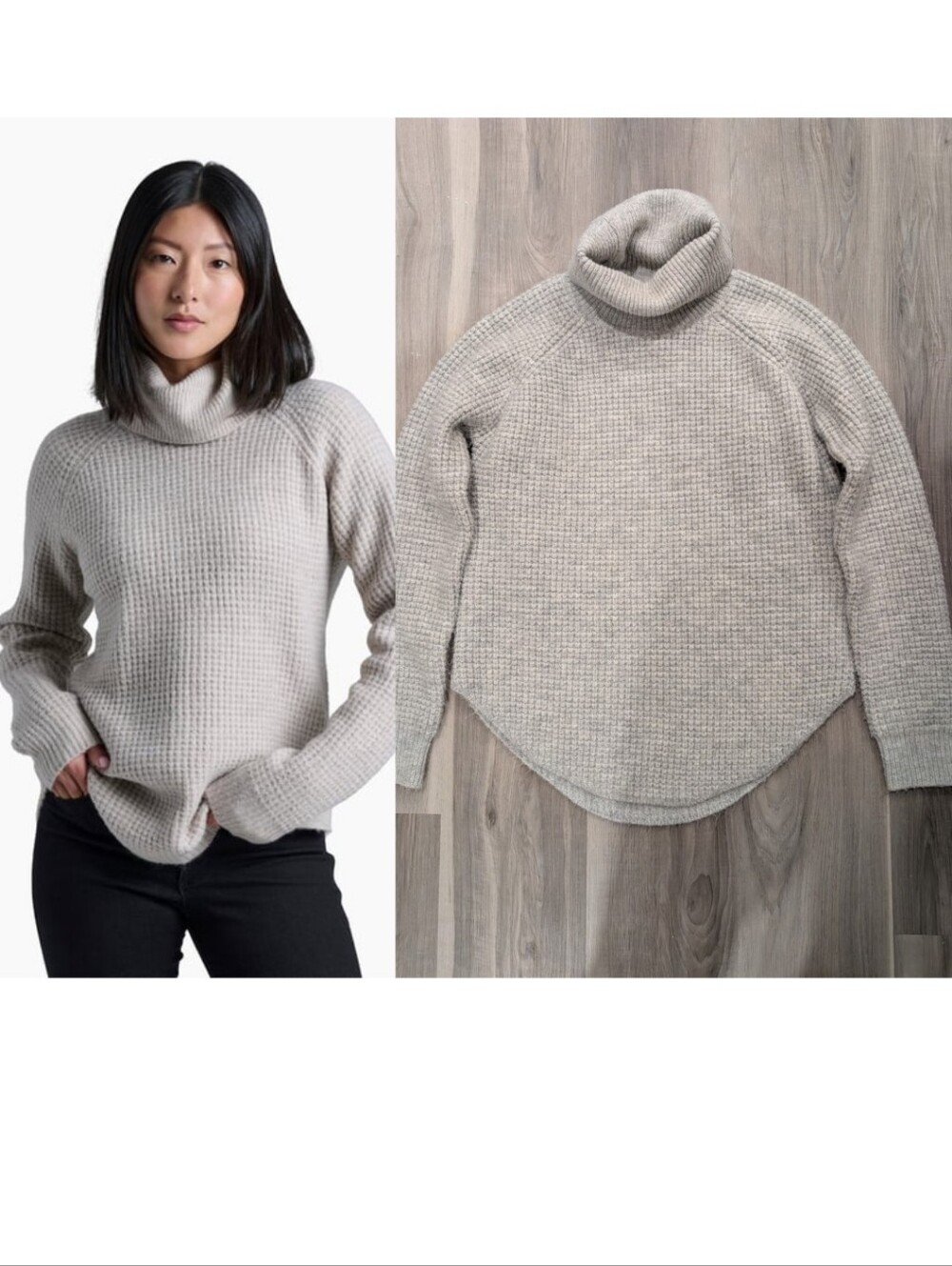KÜHL | Sienna Cowl Neck Chunky Knit Sweater In Moon Light